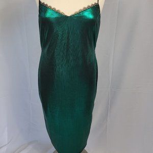 Emerald Green Metallic Dress